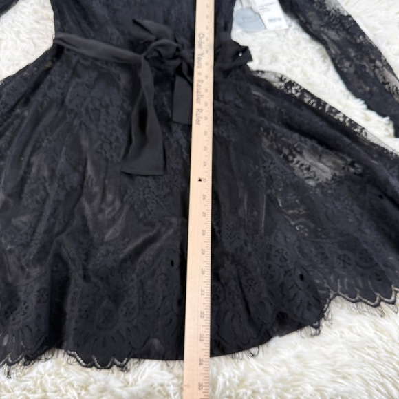 Pearl Georgina Chapman Black Lace Mini Dress Size 6 Romantic Whimsigoth Sexy Y2K - Picture 8 of 15